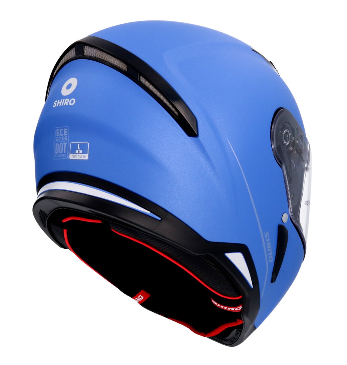 Casco SHIRO HUNTER SH-890 MONOCOLOR AZUL MATE 2
