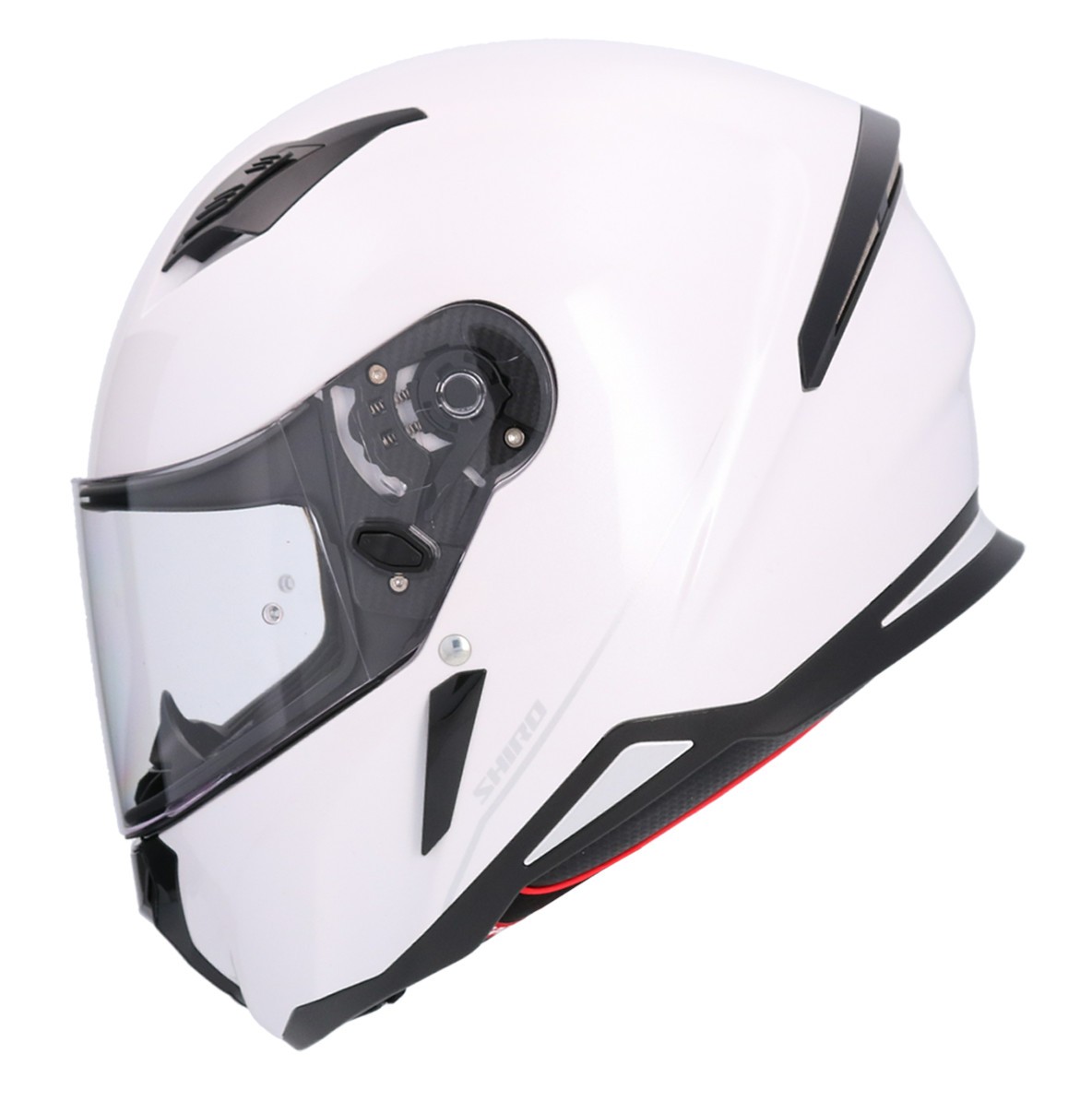 Casco SHIRO HUNTER SH-890 MONOCOLOR BLANCO PERLA 3