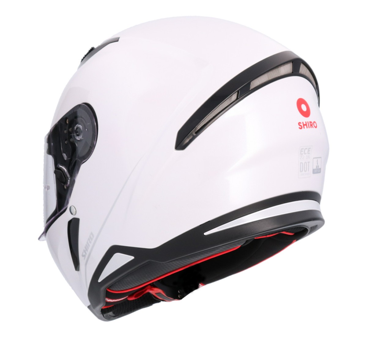 Casco SHIRO HUNTER SH-890 MONOCOLOR BLANCO PERLA 6