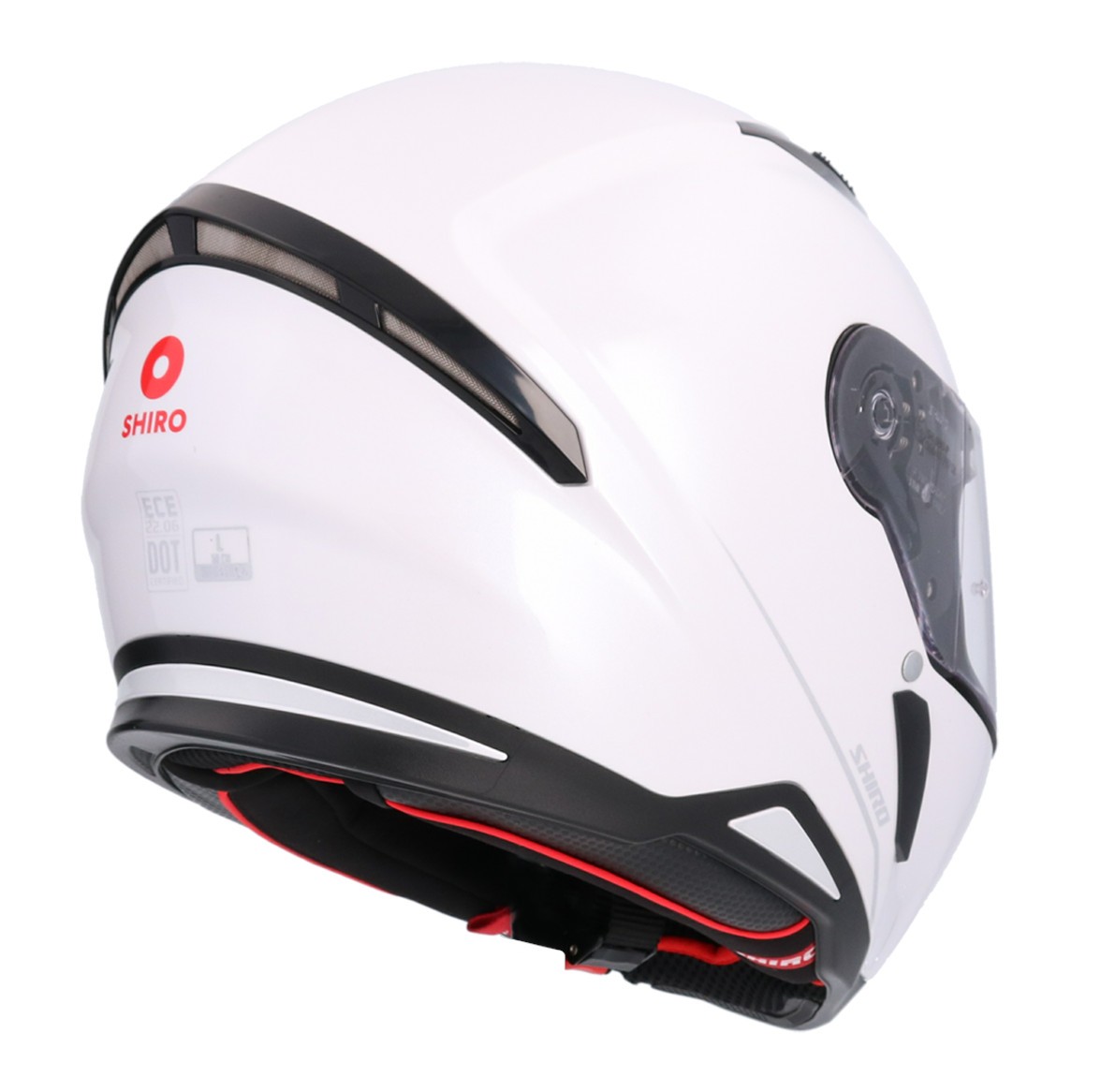 Casco SHIRO HUNTER SH-890 MONOCOLOR BLANCO PERLA 7