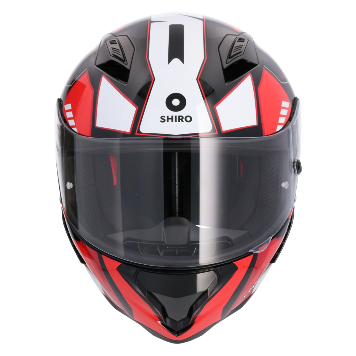 Casco SHIRO HUNTER SH-890 STAGE NEGRO ROJO MATE 1