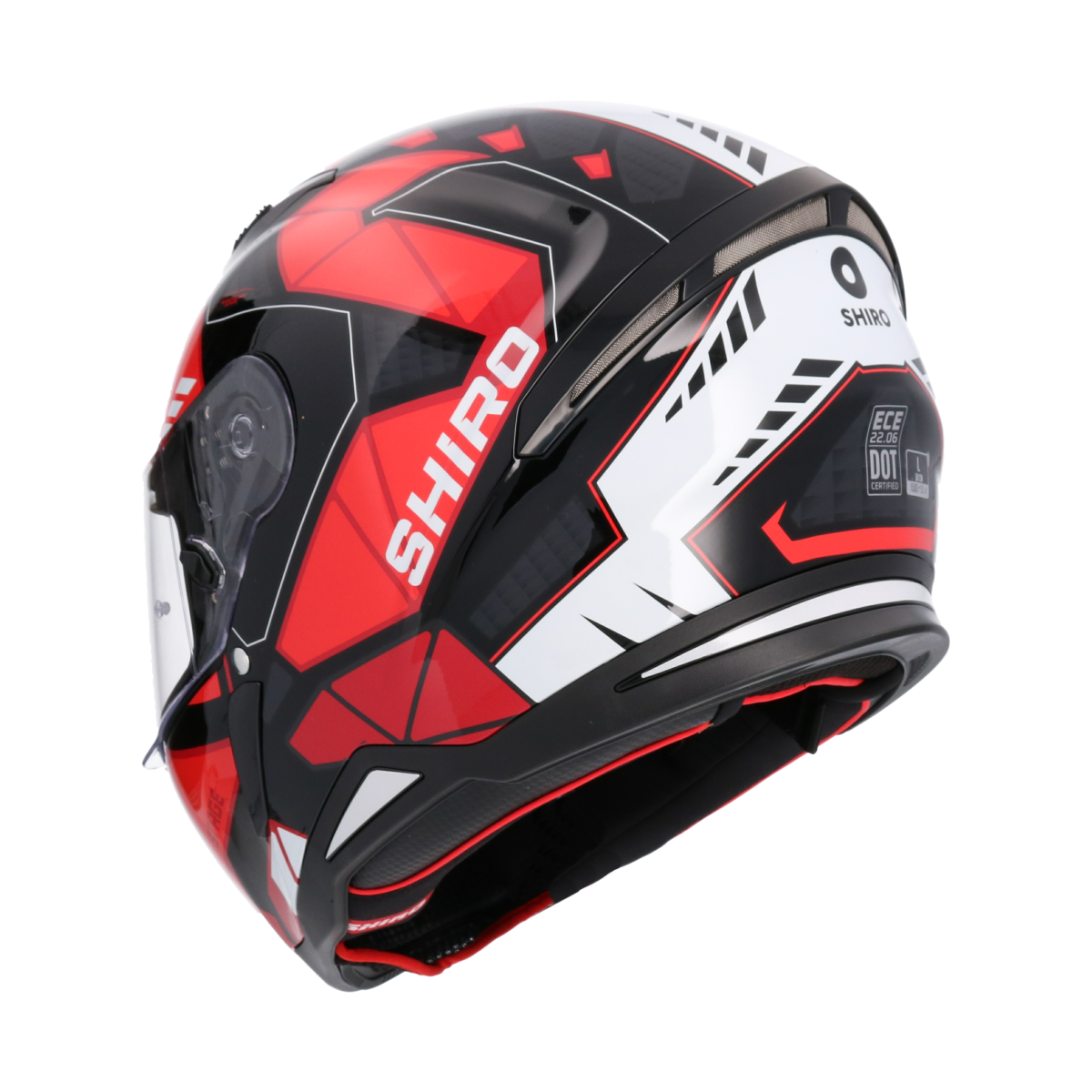 Casco SHIRO HUNTER SH-890 STAGE NEGRO ROJO MATE 6