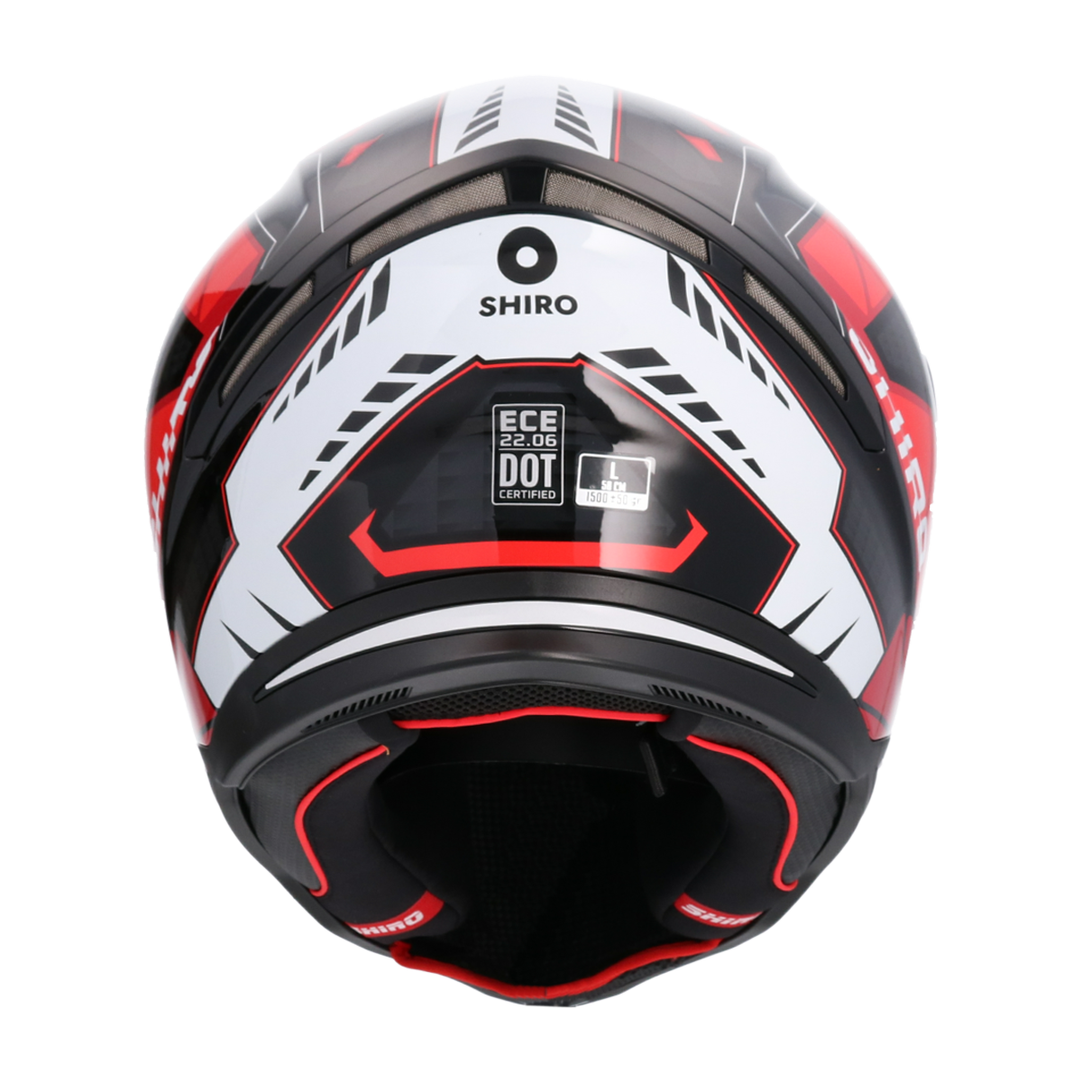 Casco SHIRO HUNTER SH-890 STAGE NEGRO ROJO MATE 5