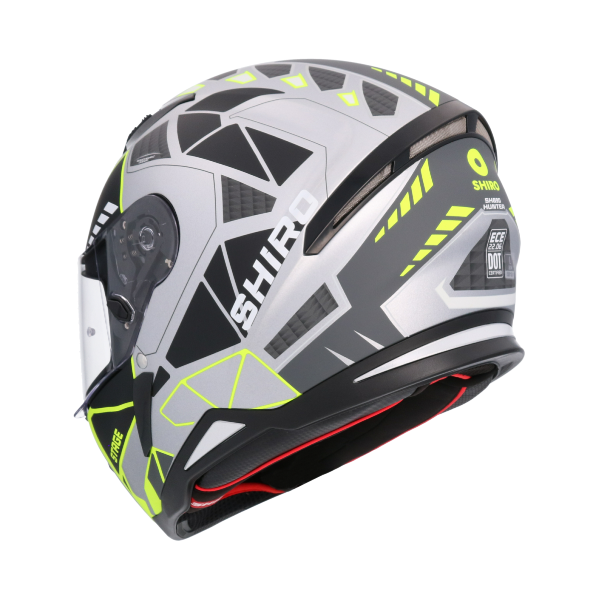 Casco SHIRO HUNTER SH-890 STAGE PLATA MATE 5