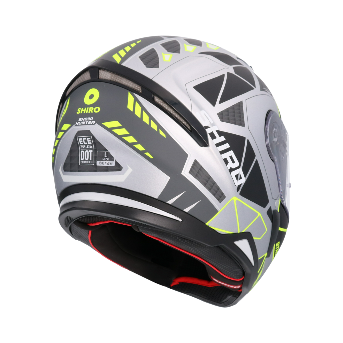 Casco SHIRO HUNTER SH-890 STAGE PLATA MATE 3