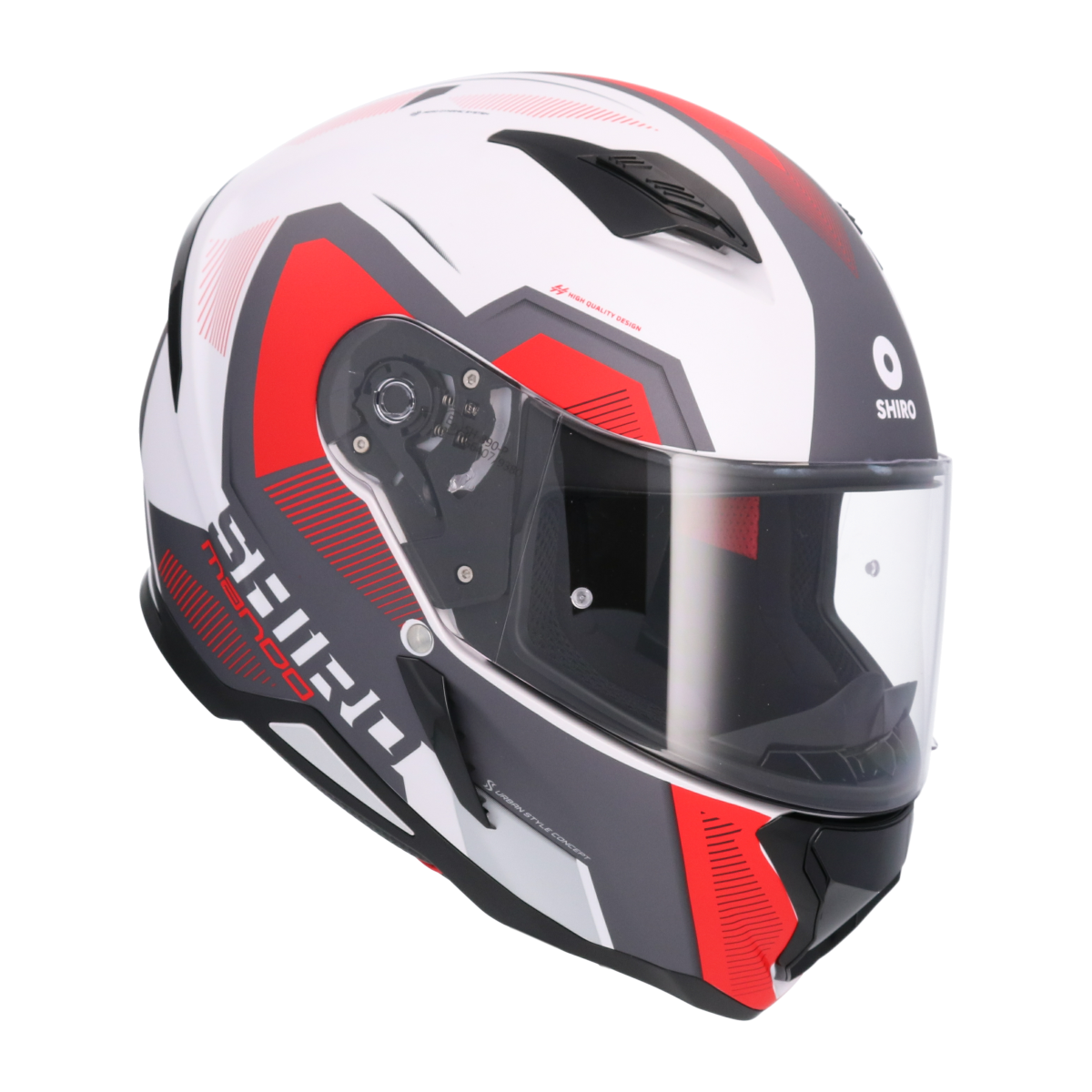 Casco SHIRO HUNTER SH-890 MANDO BLANCO ROJO MATE 4