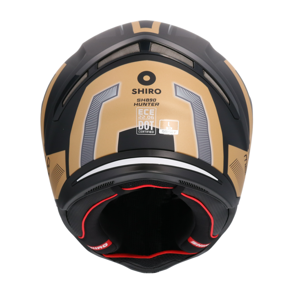 Casco SHIRO HUNTER SH-890 MANDO DORADO MATE 3