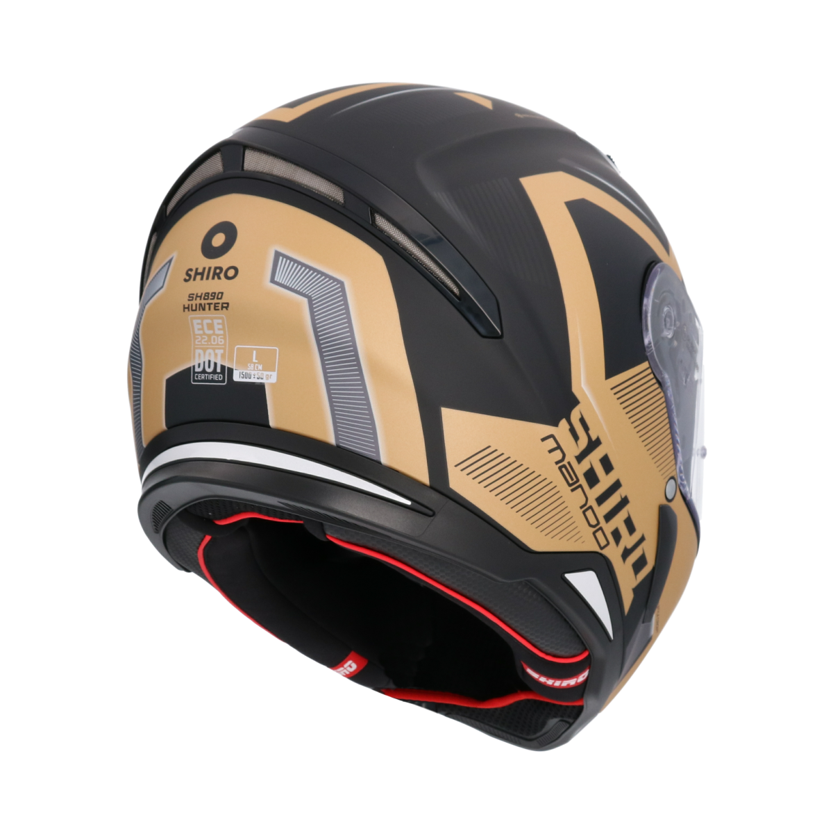 Casco SHIRO HUNTER SH-890 MANDO DORADO MATE 2