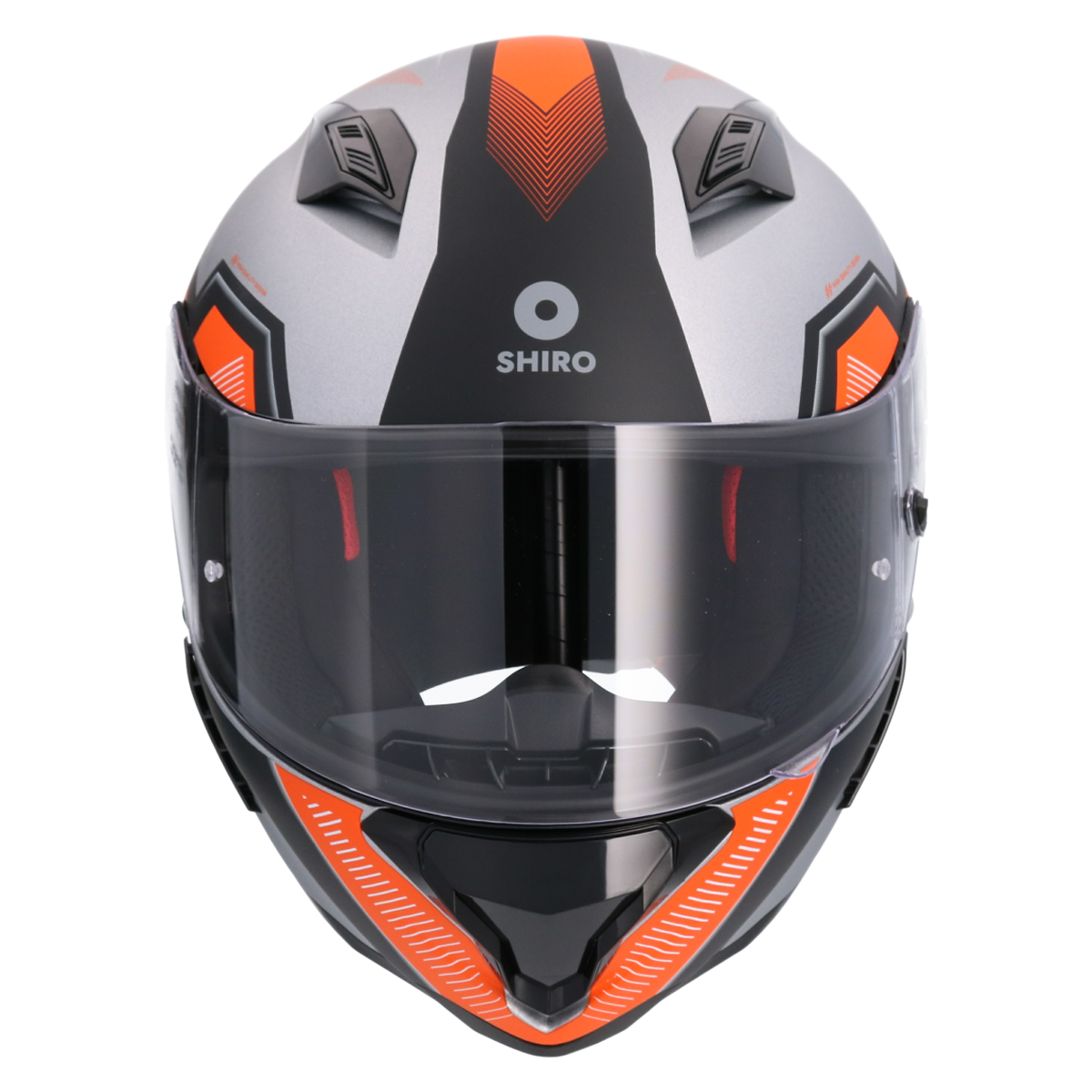 Casco SHIRO HUNTER SH-890 MANDO BLANCO NARANJA MATE 7