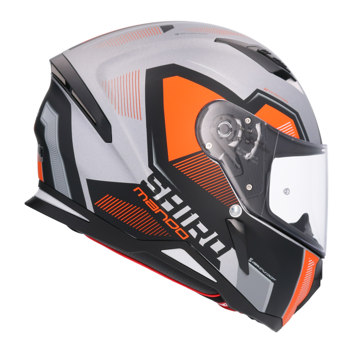 Casco SHIRO HUNTER SH-890 MANDO BLANCO NARANJA MATE 5
