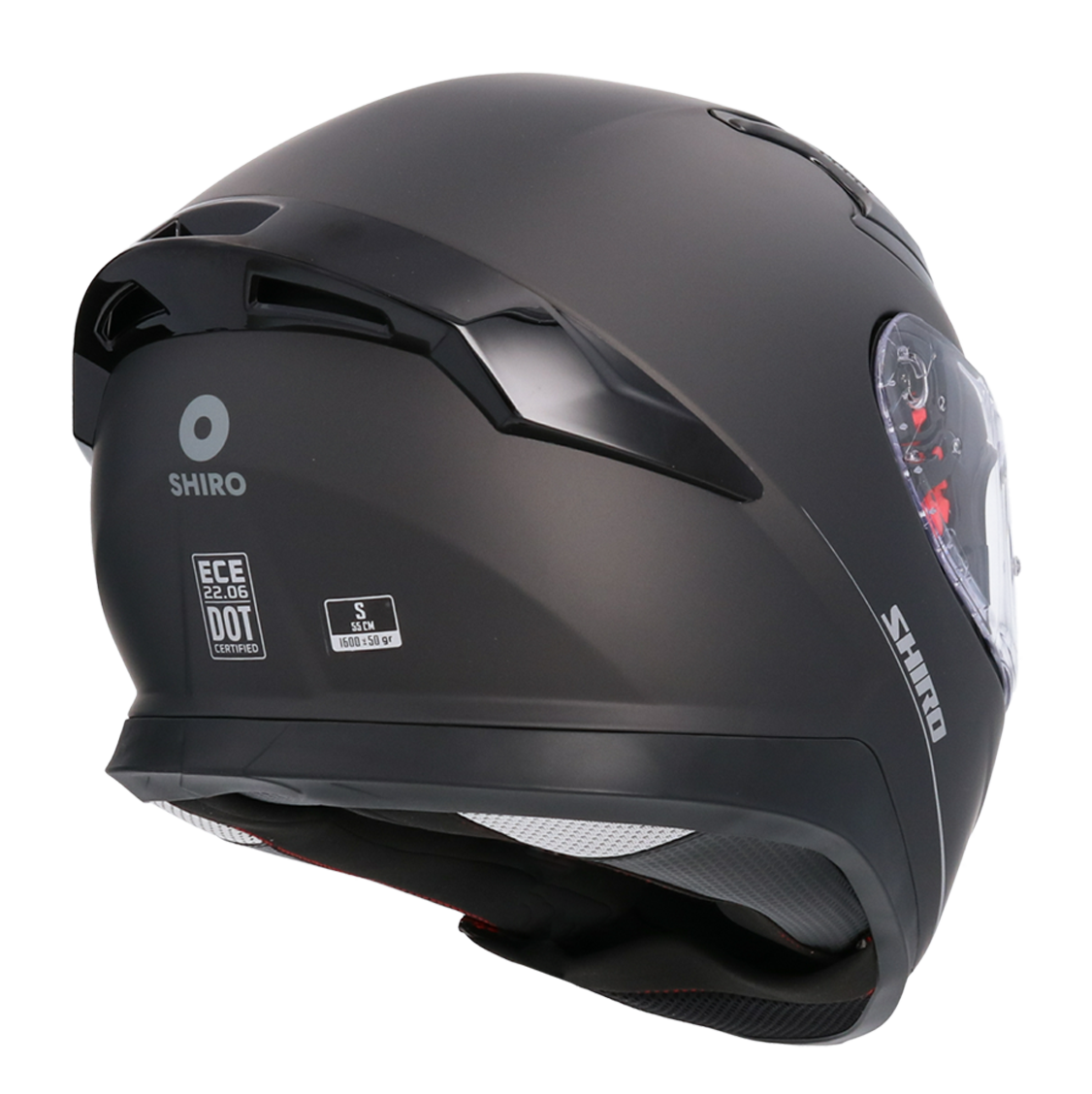 Casco SHIRO KATANA SOLID NEGRO MATE 4
