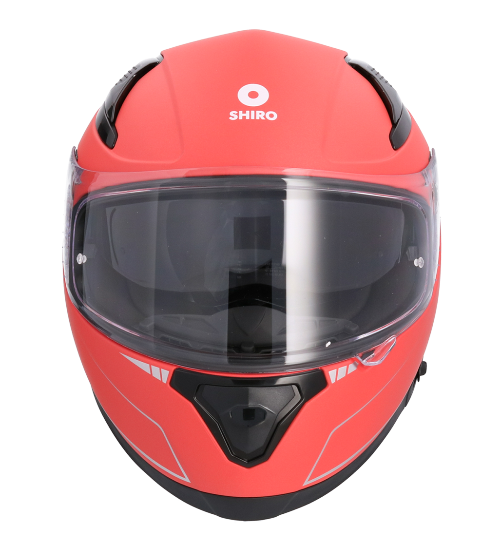 Casco SHIRO KATANA SOLID ROJO MATE + Pantalla Oscura Regalo 6
