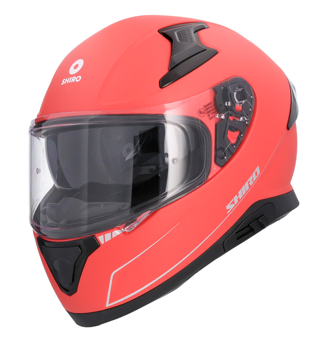 Casco SHIRO KATANA SOLID ROJO MATE + Pantalla Oscura Regalo 5