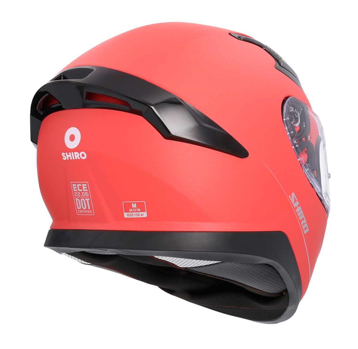 Casco SHIRO KATANA SOLID ROJO MATE + Pantalla Oscura Regalo 7