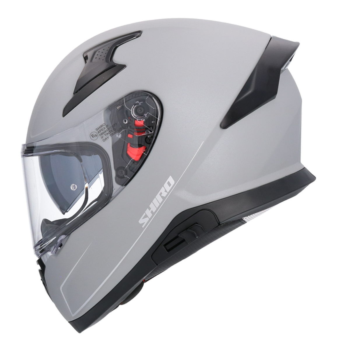 Casco SHIRO KATANA SOLID TITANIO MATE + Pantalla Oscura Regalo 6
