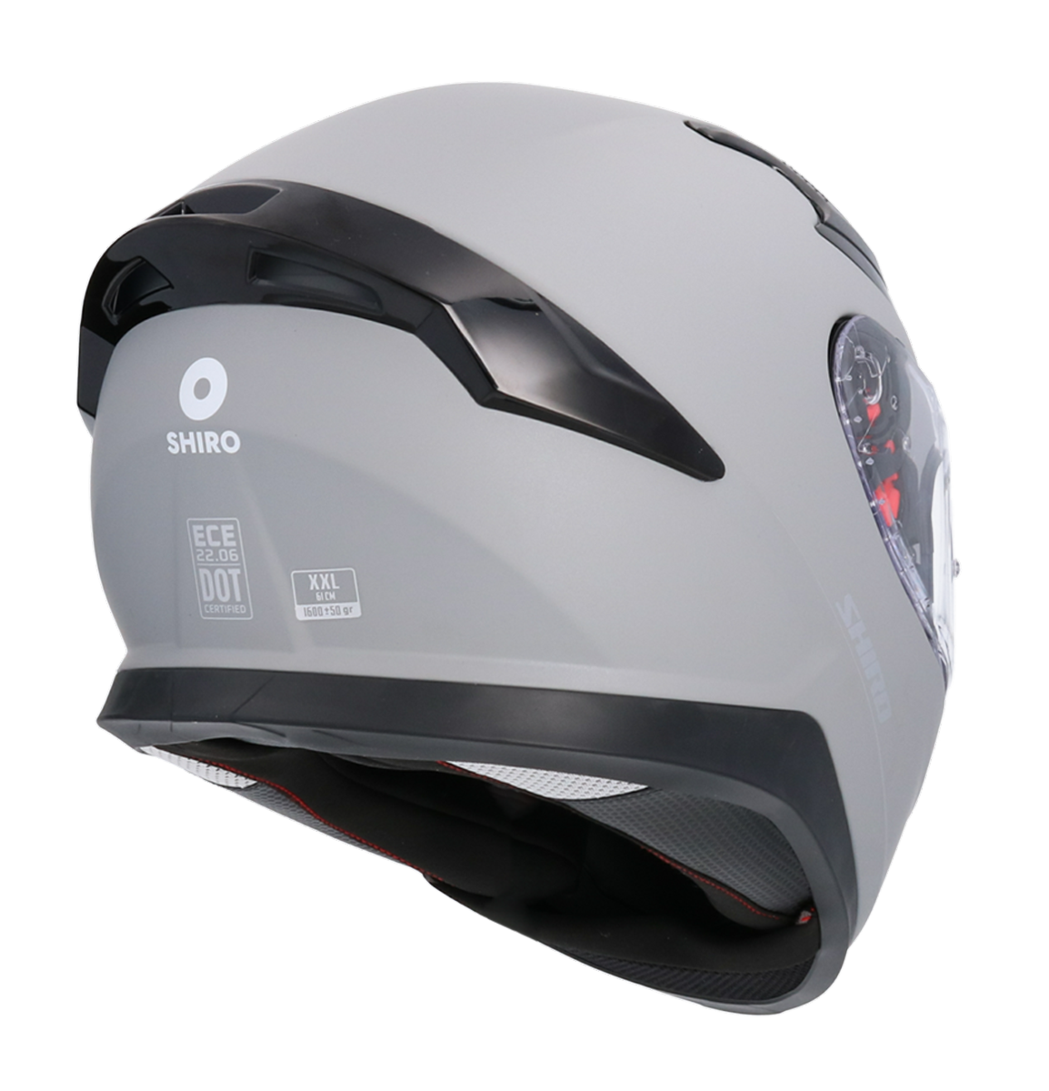 Casco SHIRO KATANA SOLID TITANIO MATE + Pantalla Oscura Regalo 5