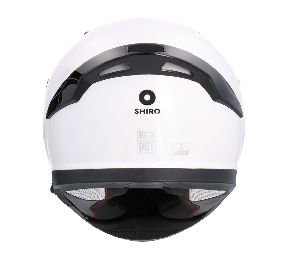 Casco SHIRO KATANA SOLID BLANCO PERLA + Pantalla Oscura Regalo 3