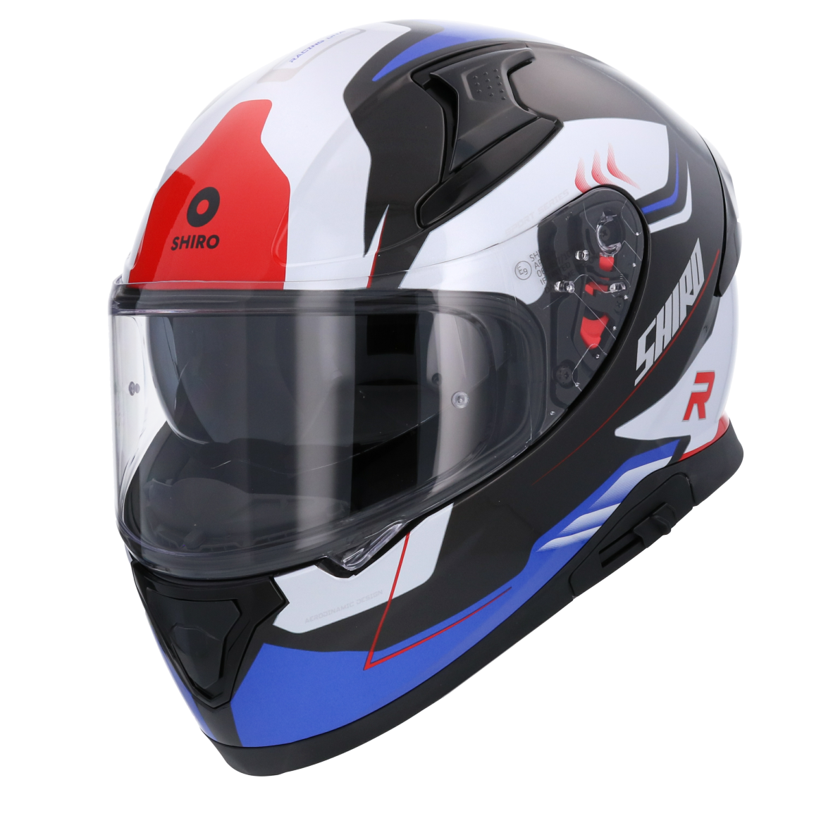 Casco SHIRO KATANA ORBE AZUL + Pantalla Oscura Regalo 3