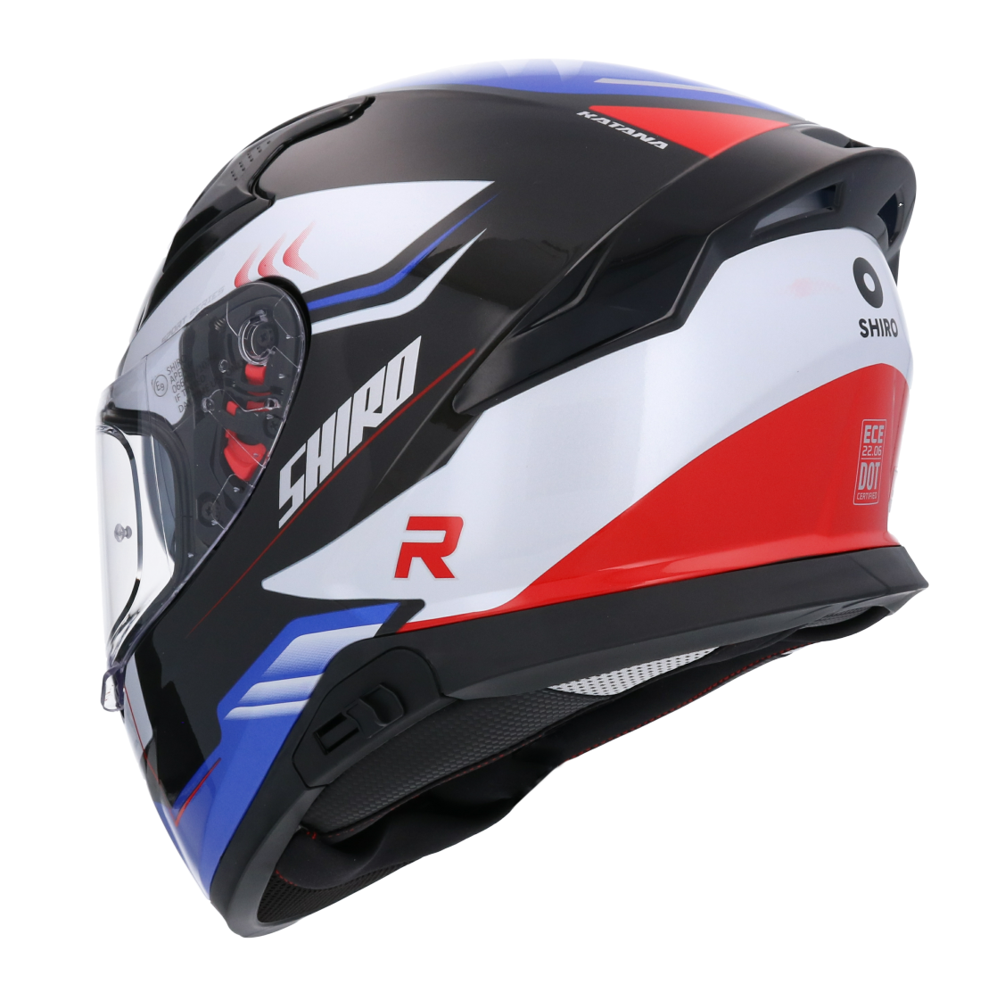 Casco SHIRO KATANA ORBE AZUL + Pantalla Oscura Regalo 2