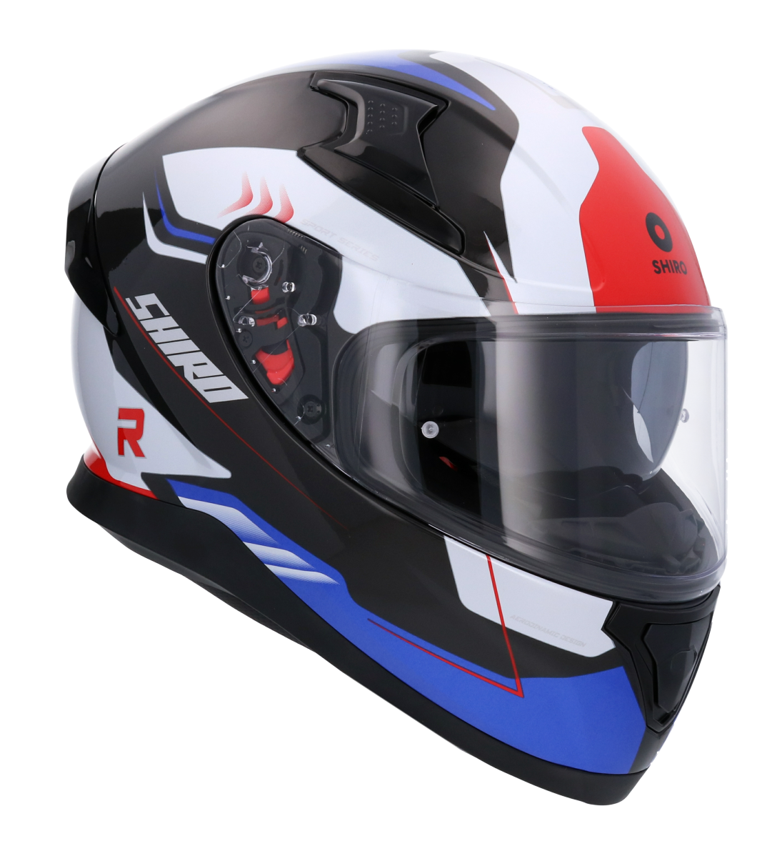 Casco SHIRO KATANA ORBE AZUL + Pantalla Oscura Regalo 1
