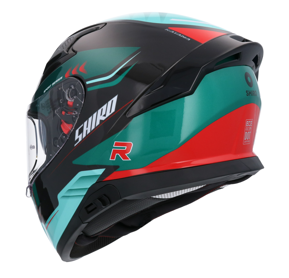 Casco SHIRO KATANA ORBE VERDE + Pantalla Oscura Regalo 4