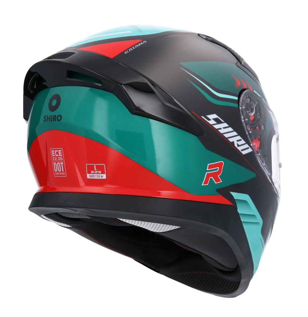 Casco SHIRO KATANA ORBE VERDE + Pantalla Oscura Regalo 3