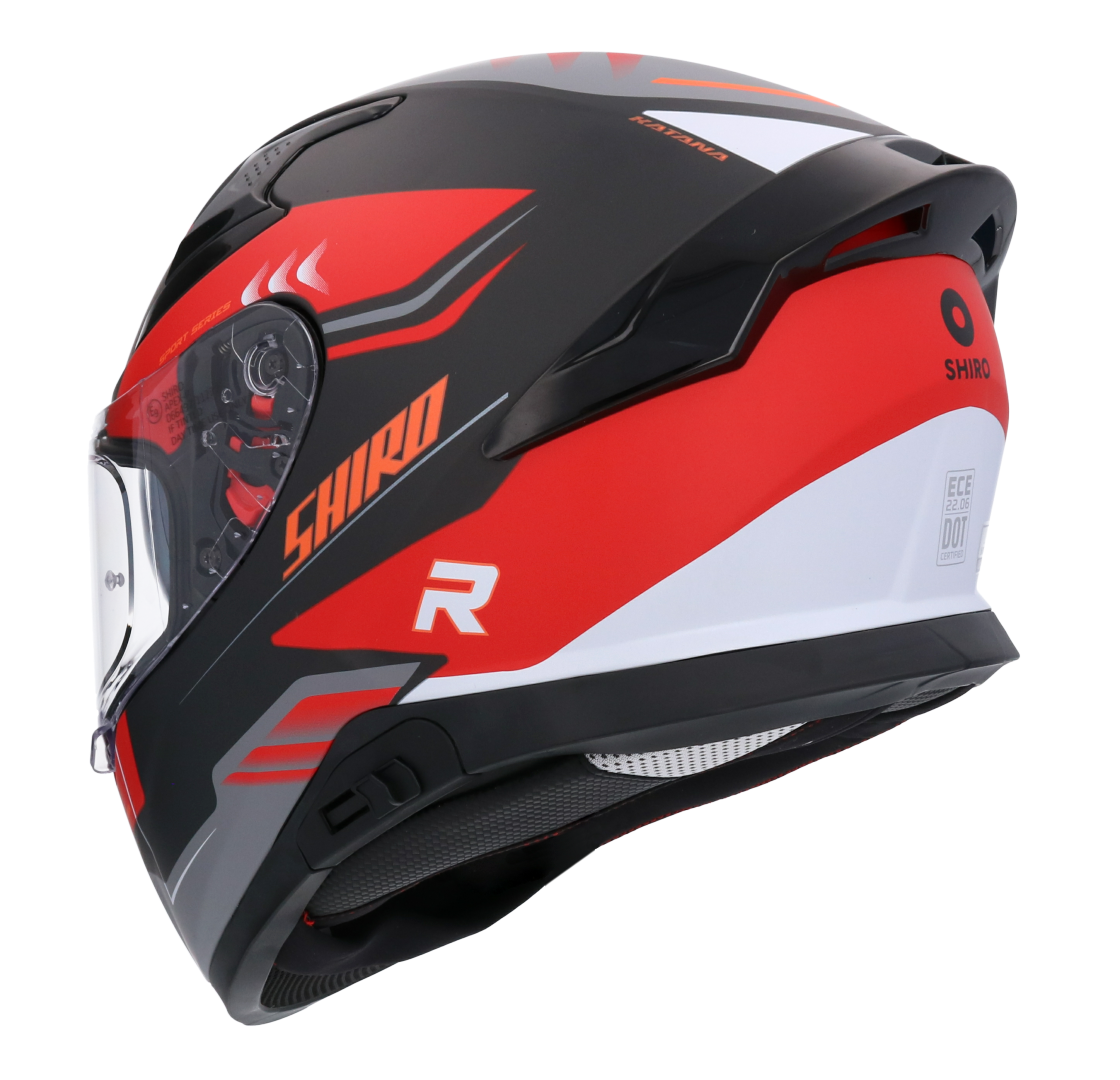 Casco SHIRO KATANA ORBE ROJO + Pantalla Oscura Regalo 7