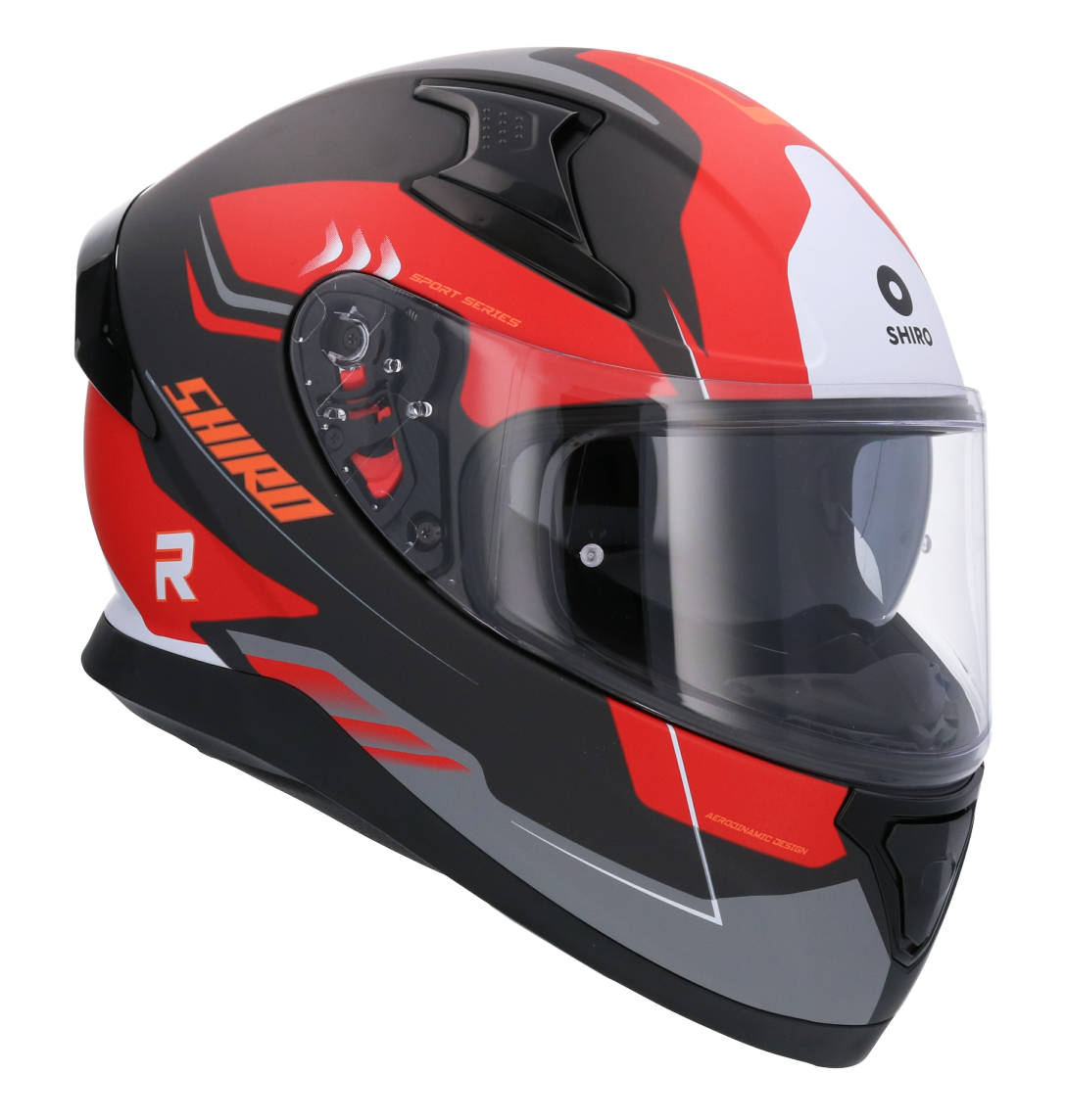 Casco SHIRO KATANA ORBE ROJO + Pantalla Oscura Regalo 1