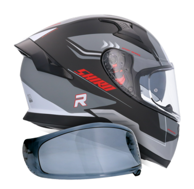 Casco SHIRO KATANA ORBE GRIS + Pantalla Oscura Regalo