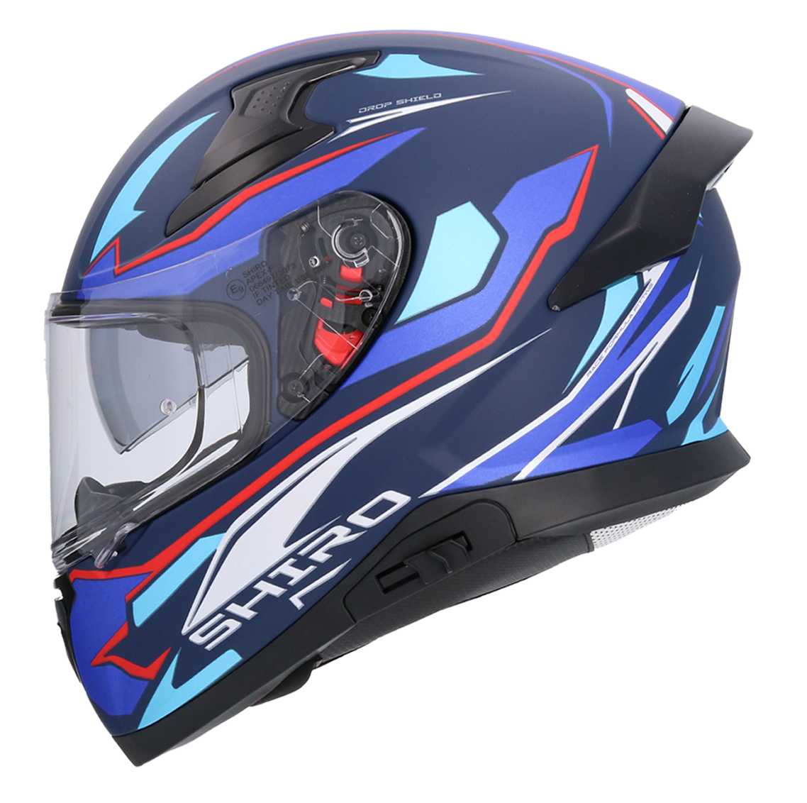 Casco SHIRO KATANA SHARP AZUL MATE + Pantalla Oscura Regalo 6