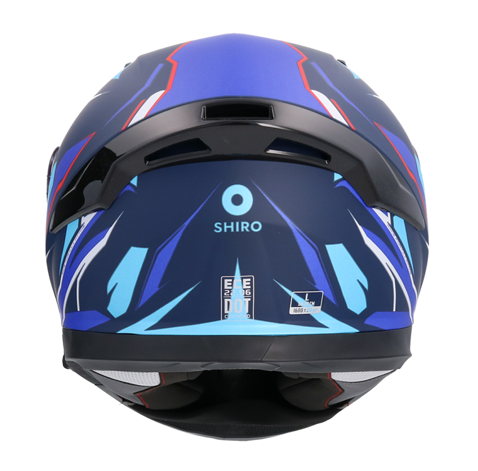 Casco SHIRO KATANA SHARP AZUL MATE + Pantalla Oscura Regalo 5