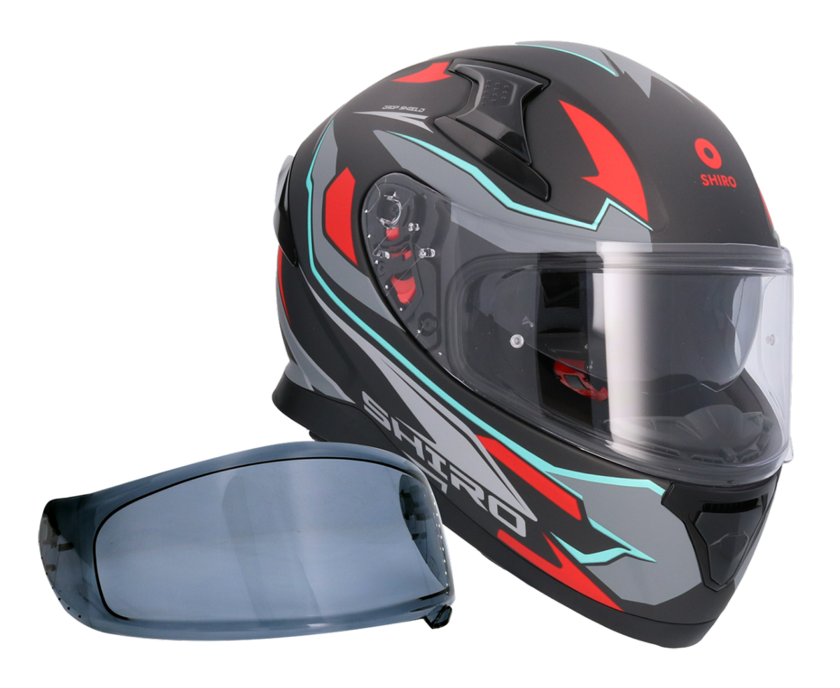 Casco SHIRO KATANA SHARP GRIS MATE + Pantalla Oscura Regalo