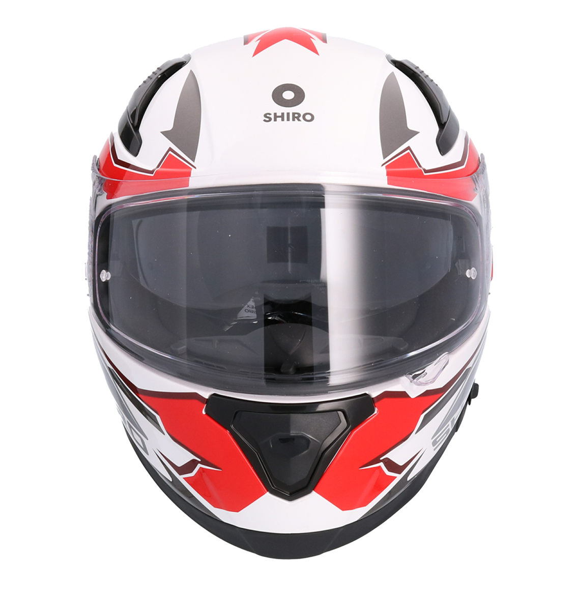 Casco SHIRO KATANA SHARP BLANCO ROJO + Pantalla Oscura Regalo 7
