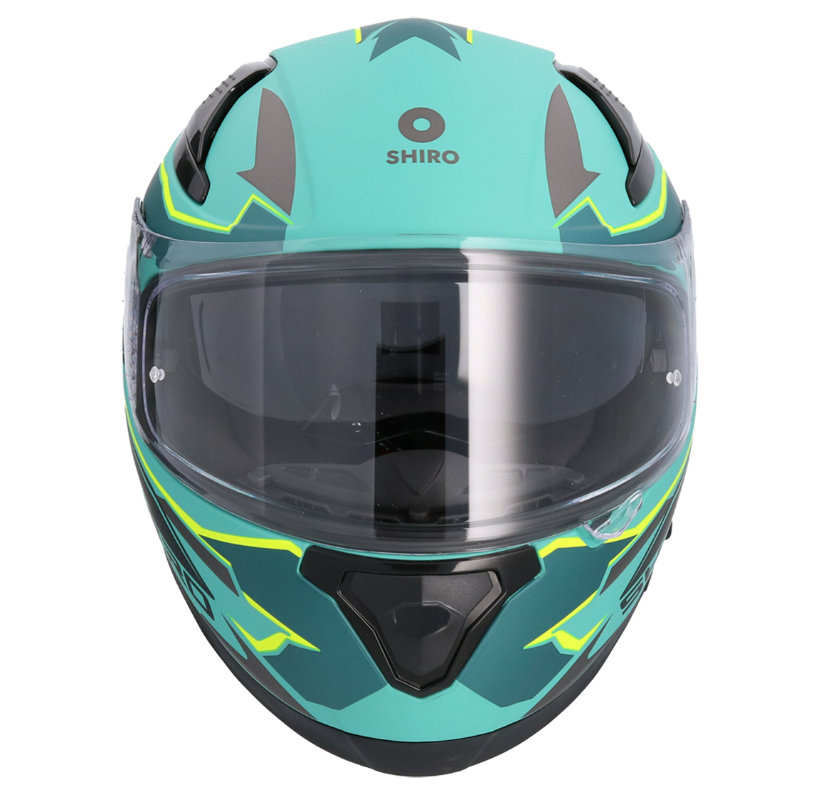 Casco SHIRO KATANA SHARP VERDE MATE + Pantalla Oscura Regalo 1