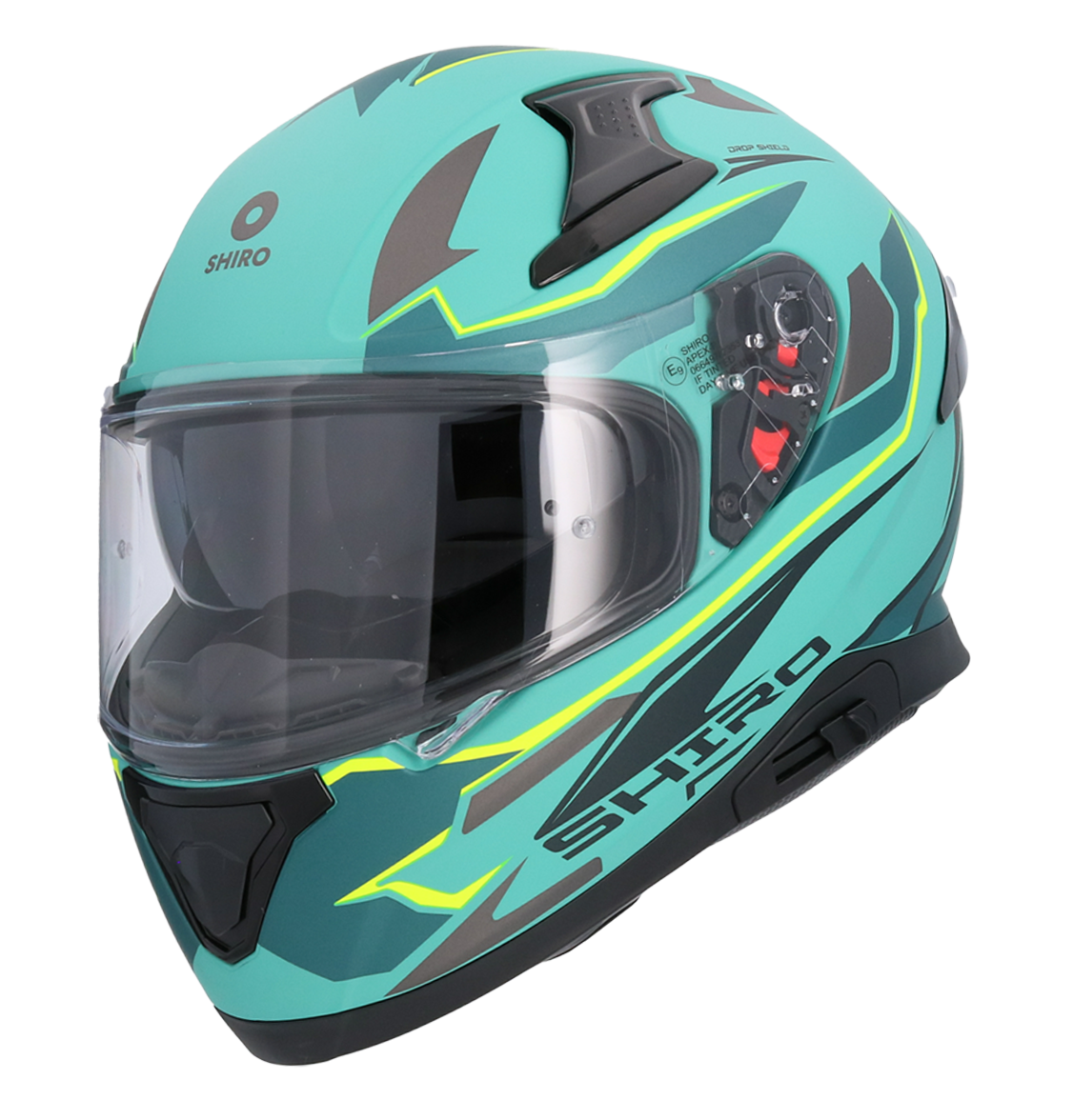 Casco SHIRO KATANA SHARP VERDE MATE + Pantalla Oscura Regalo 6