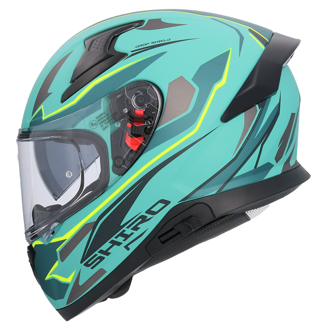 Casco SHIRO KATANA SHARP VERDE MATE + Pantalla Oscura Regalo 2