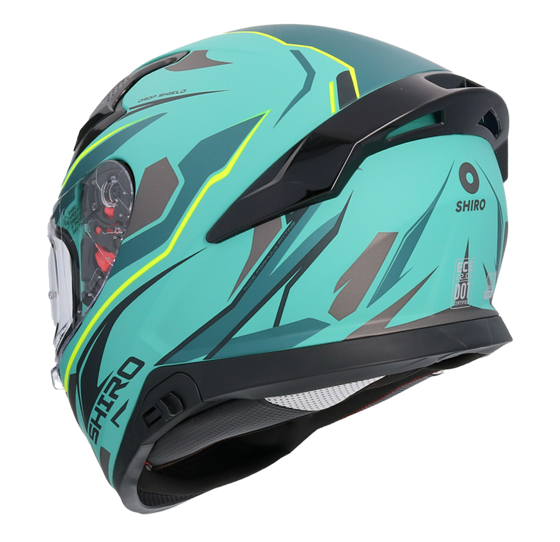 Casco SHIRO KATANA SHARP VERDE MATE + Pantalla Oscura Regalo 7