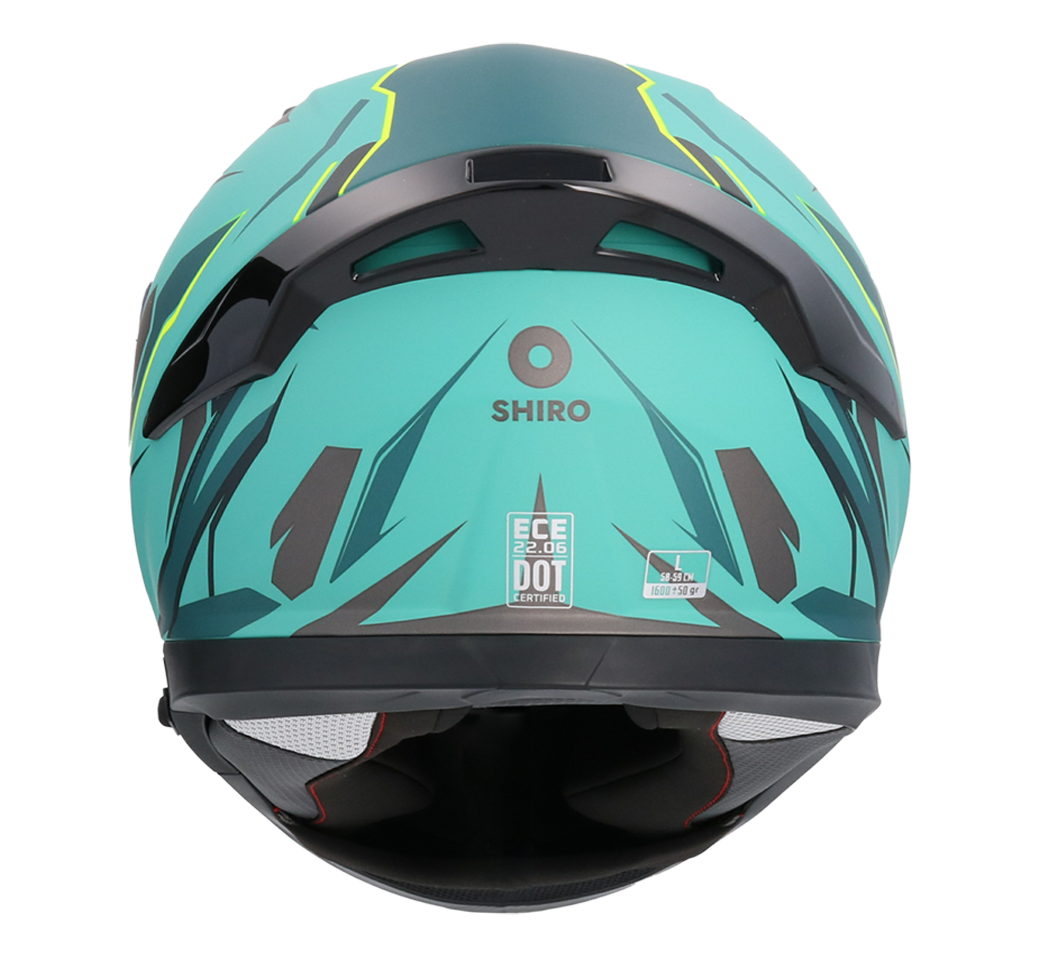 Casco SHIRO KATANA SHARP VERDE MATE + Pantalla Oscura Regalo 4