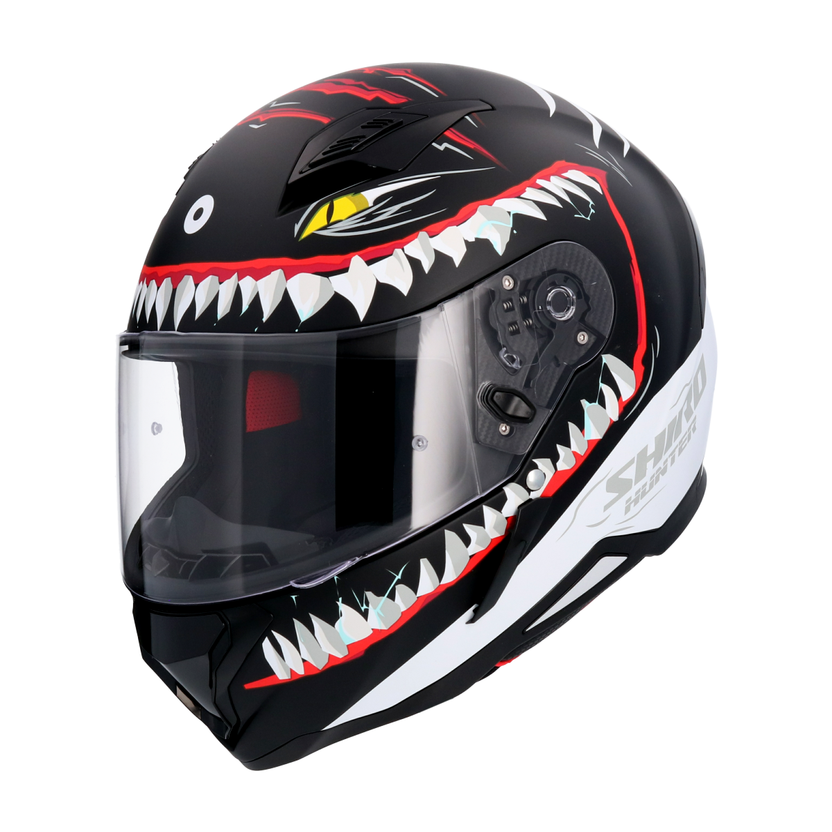 Casco SHIRO HUNTER SHARK NEGRO MATE