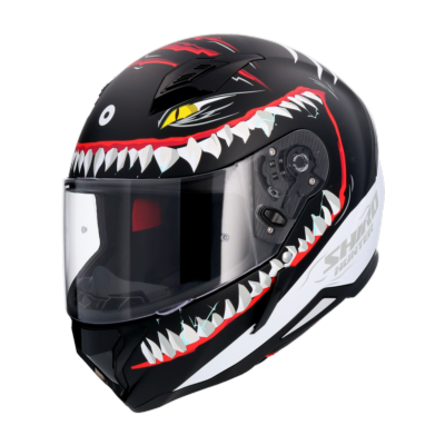 Casco SHIRO HUNTER SHARK NEGRO MATE