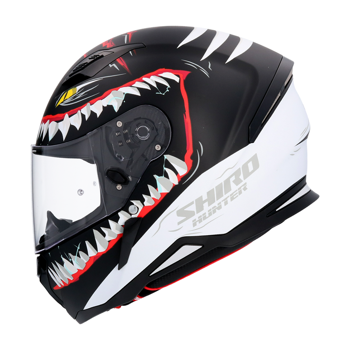 Casco SHIRO HUNTER SHARK NEGRO MATE 5