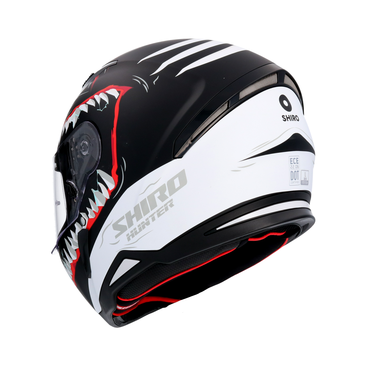 Casco SHIRO HUNTER SHARK NEGRO MATE 4