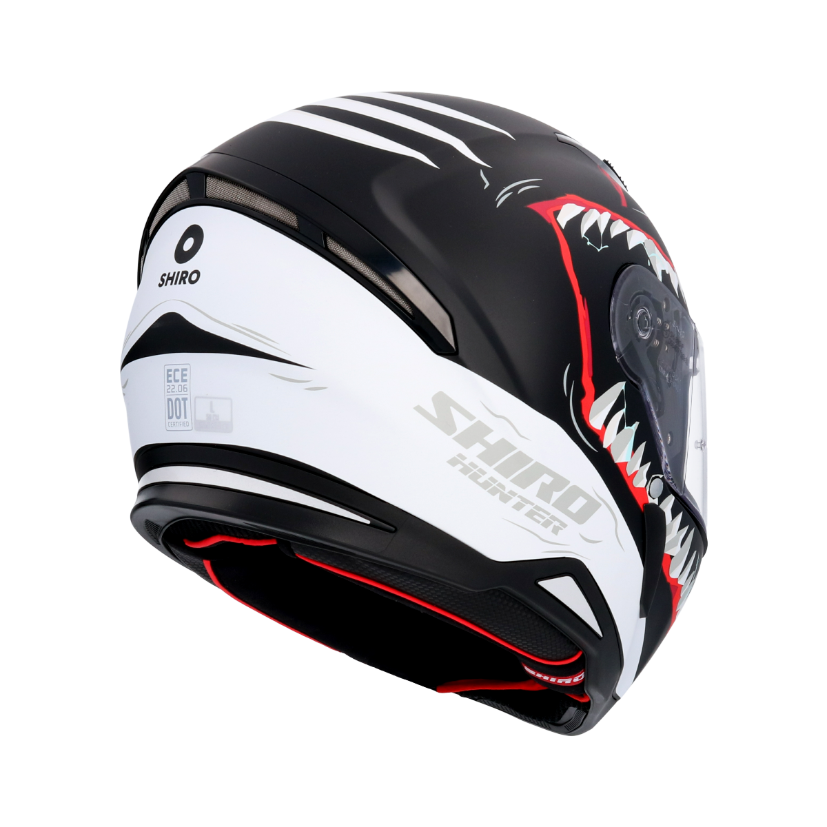 Casco SHIRO HUNTER SHARK NEGRO MATE 2
