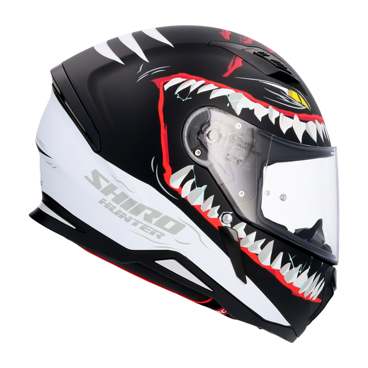 Casco SHIRO HUNTER SHARK NEGRO MATE 6