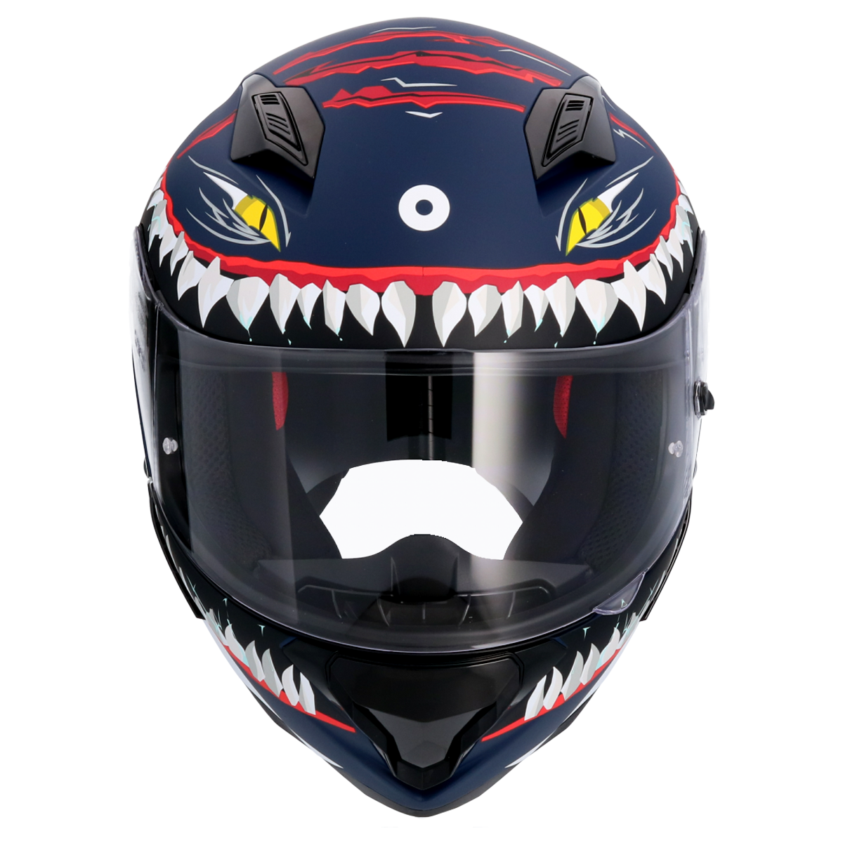 Casco SHIRO HUNTER SHARK AZUL MATE 1