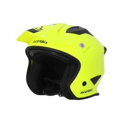 Casco Acerbis Jet Aria amarillo fluor vista lateral ventilación