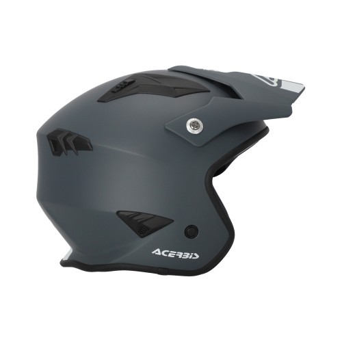 Casco jet Acerbis Aria gris oscuro vista frontal