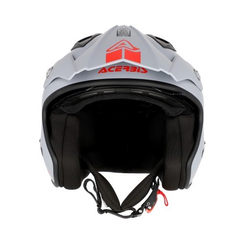 Casco trial Acerbis Aria gris claro con visera ajustable