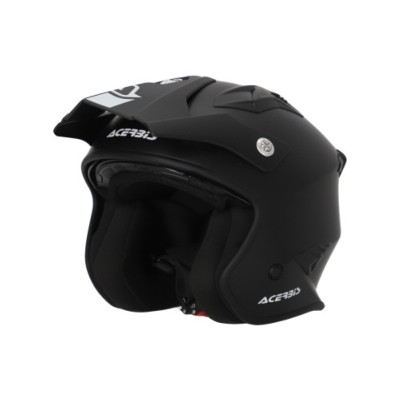 Casco Acerbis Jet Aria negro vista lateral ventilación