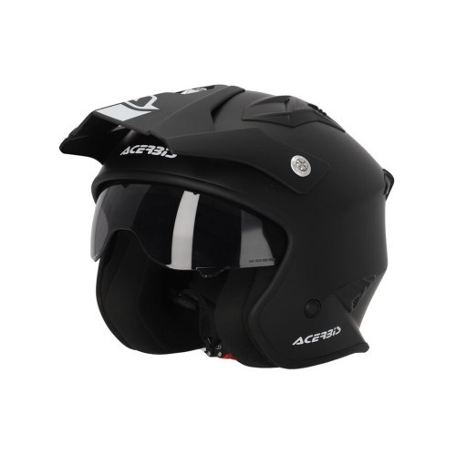 Casco jet Acerbis Aria negro vista frontal